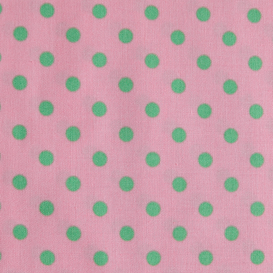유와 6mm - 핑크/그린 도트