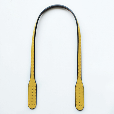 심플 플랫 숄더 가죽 핸들 (옐로/브라운 55cm)